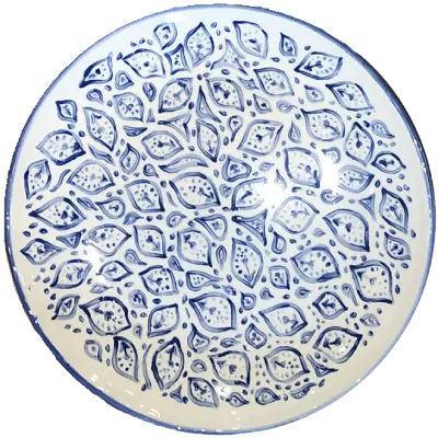 Blue patterned plate