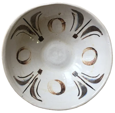 Cream painted bowl