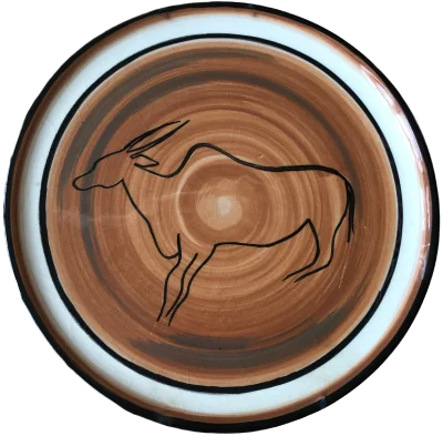 Eland painted on plate