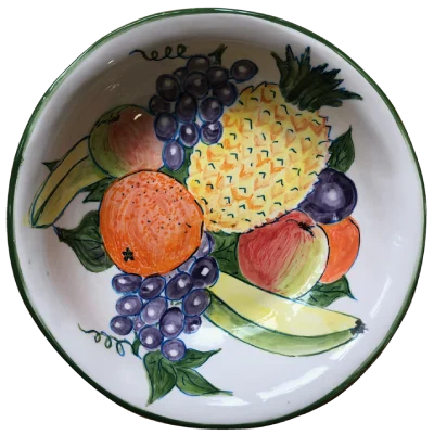 Fruit painted bowl