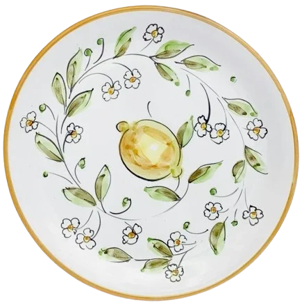 Lemon painted plate